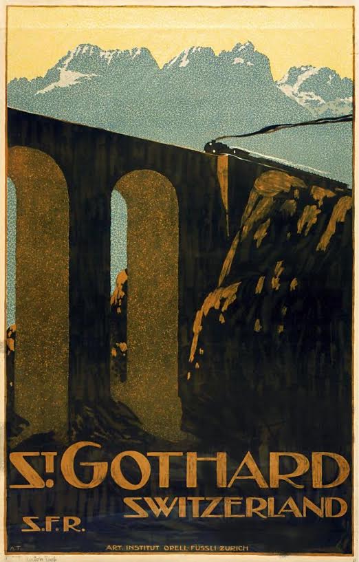 Affiche St. Gotthard, Anton Trieb, ca. 1901