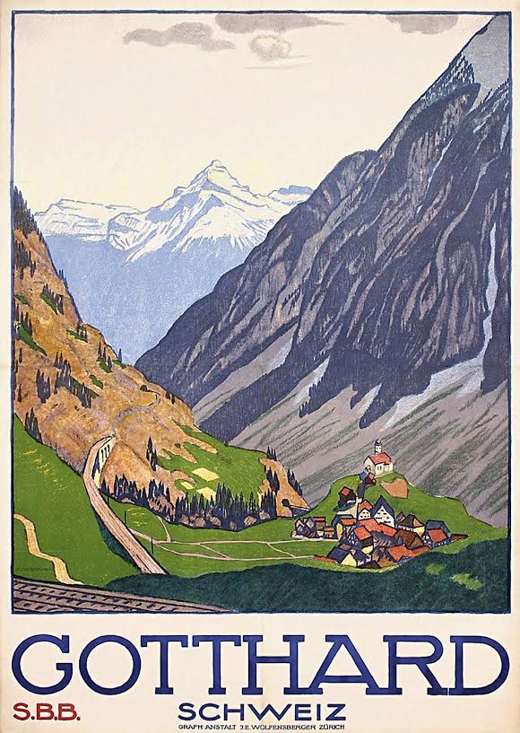 Affiche Gotthard, Emil Cardinaux, 1914