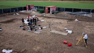 Opgraving Merovingisch grafveld Borgharen, gemeente Maastricht.