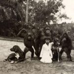 Meisje in Nederlands-Indië met aap. Ca.1930. Foto: Het Leven / Koninklijke Bibliotheek