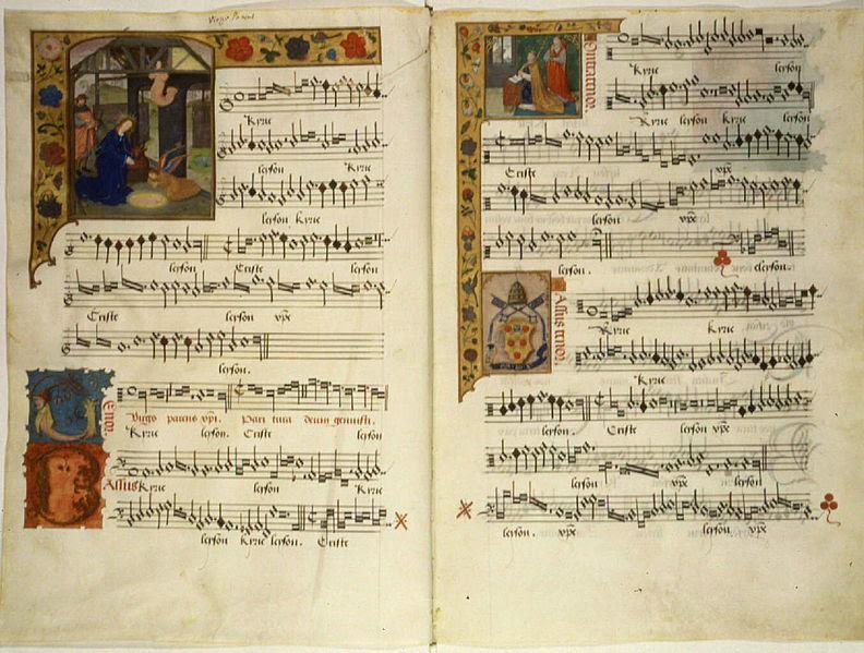 Bladmuziek van de hand van Jacob Barbireau. Bron: Wikimedia