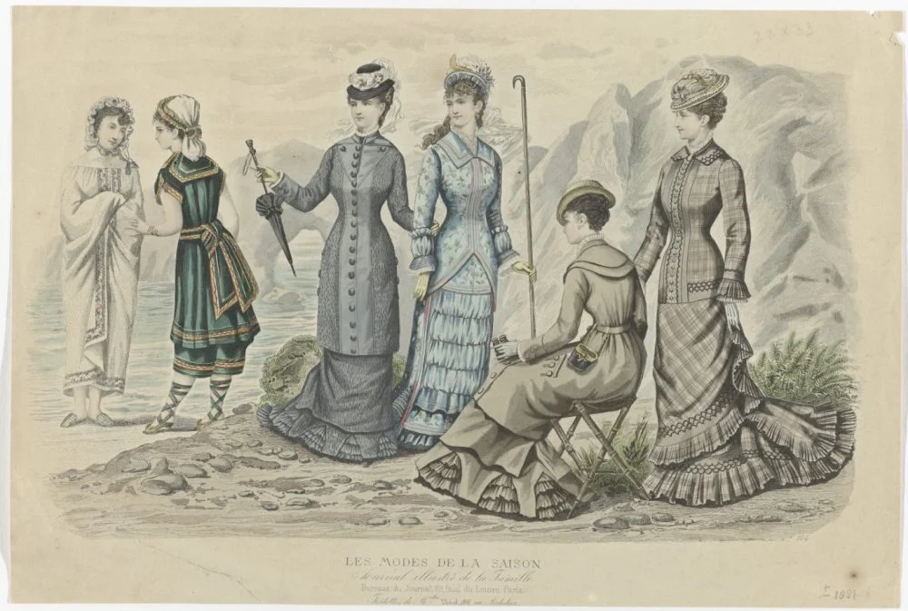 Prent uit het modetijdschrift Les Modes de la Saison, ca. 1881, Rijksmuseum (RP-P-2009-3690)
