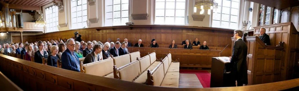 Waling verdedigt zijn proefschrift, Leiden 24 mei 2016. Foto: Geerten Waling