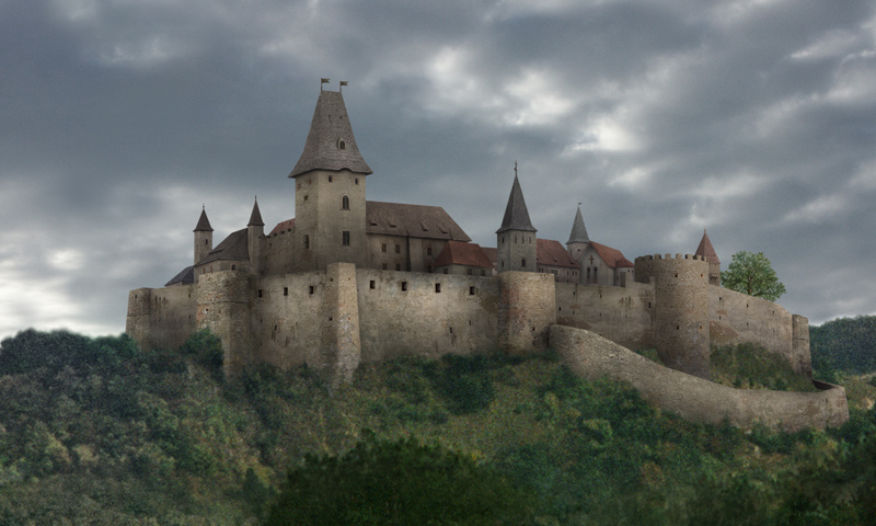 Het kasteel Čachtice in de zestiende eeuw uit. Bron:  www.travelhushhush.com