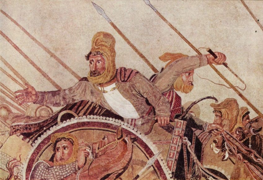 Darius III, detail van het Alexandermozaïek