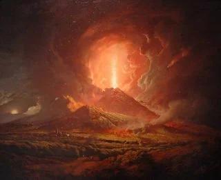 De eruptie van 1774 van de Vesuvius, door Joseph Wright