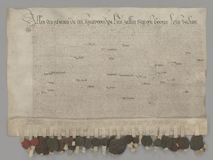De officiële ratificatie van de pacificatie van Gent