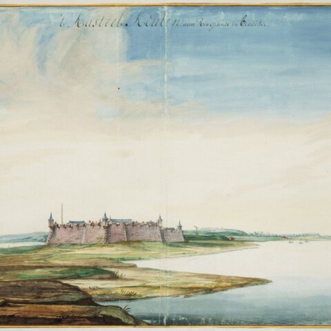 't Kasteel Keulen aan Rio Grande in Nederlands-Brazilië - Johannes Vingboons
