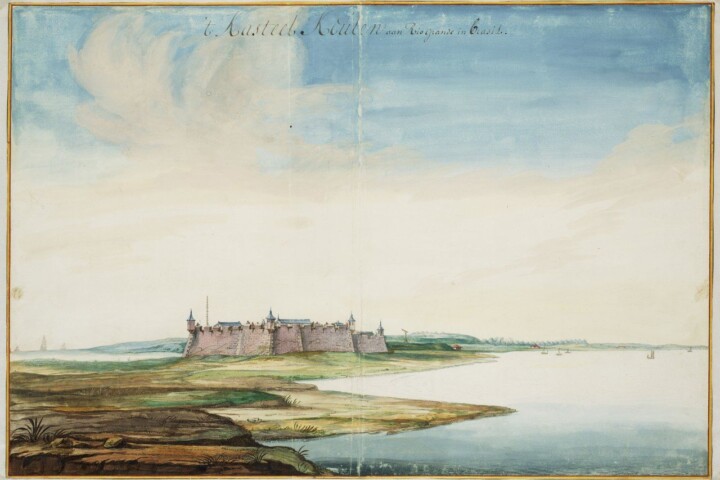 't Kasteel Keulen aan Rio Grande in Nederlands-Brazilië - Johannes Vingboons