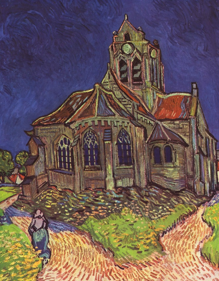 Kerkje in Auvers - Vincent van Gogh, 5 juni 1890
