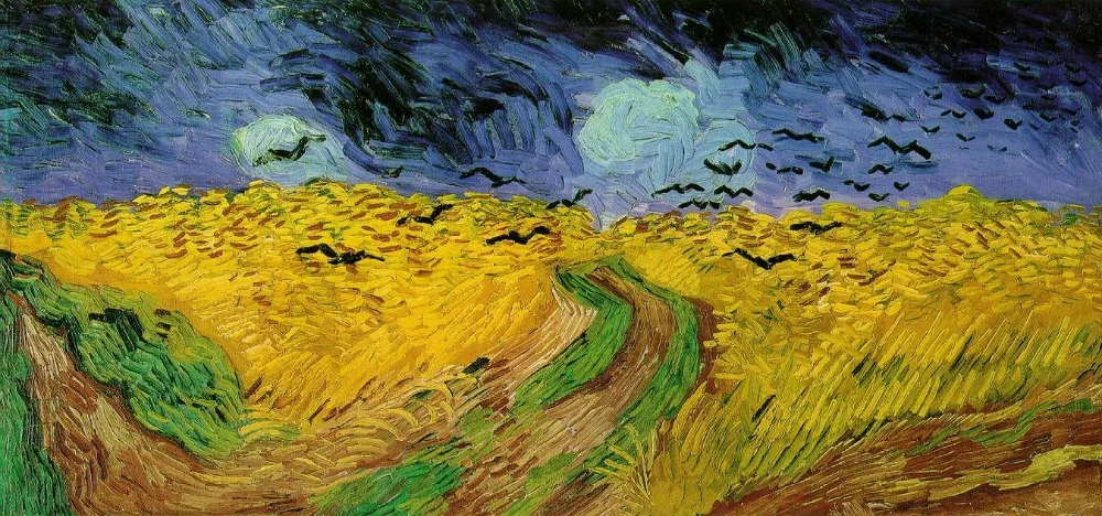 Korenveld met kraaien - Vincent van Gogh, 1890