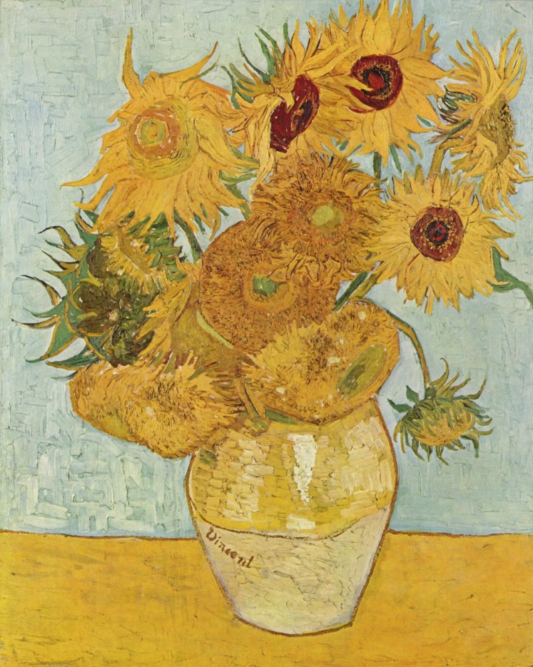 Vaas met twaalf zonnebloemen (Arles, augustus 1888). Neue Pinakothek, München, Duitsland