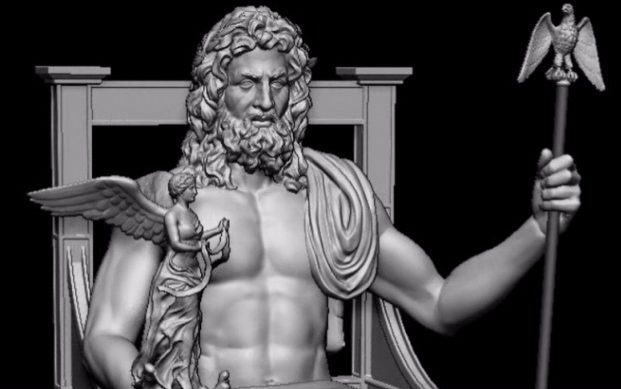 Standbeeld Zeus opnieuw gemaakt met 3D-printer - thegatemuseum.org