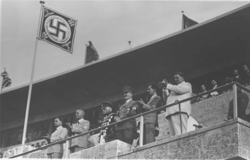 Foto gemaakt tijdens de openingsceremonie van de Olympische Spelen van 1936 (IOC)
