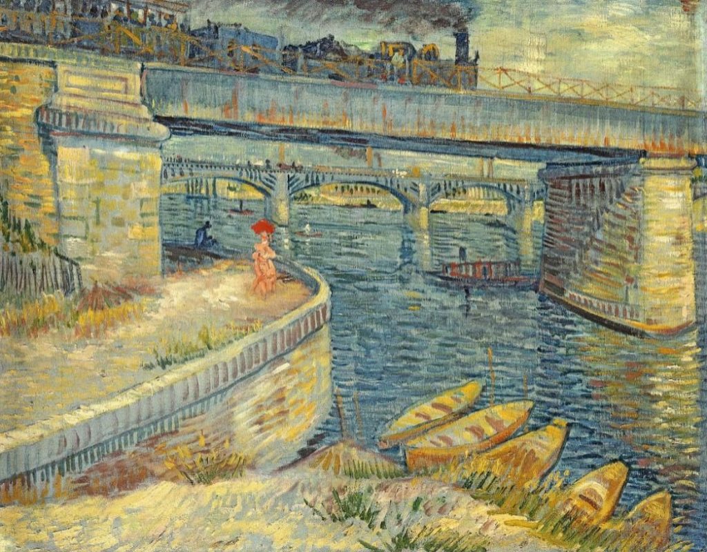 Bruggen over de Seine bij Asnieres