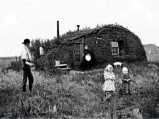Huis van een een emigrant in North-Dakota (1898)