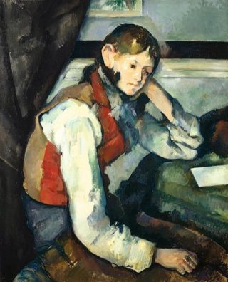 Jongen in rood vest – Paul Cezanne