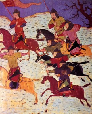 Mongolen te paard