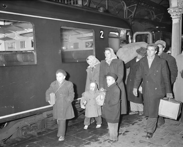 Aankomst Rode Kruistrein met Hongaren te Utrecht, november 1956. Foto: Nationaal Archief