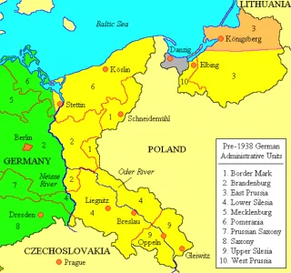 Het nieuwe Polen, na 1945. Bron: cc