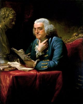 Benjamin Franklin - Schilderij van David Martin (1767)