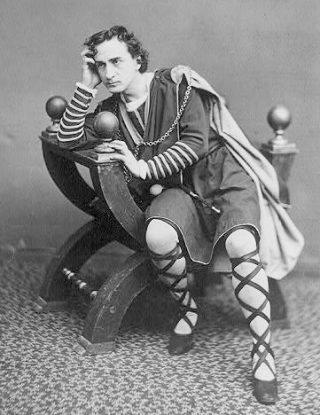 De Amerikaanse acteur Edwin Booth als Hamlet, ca. 1870 - cc