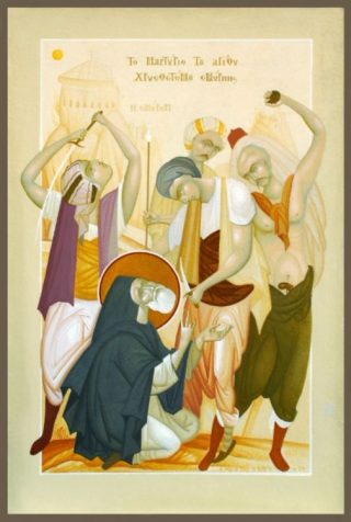 De marteldood van Chrysostomos van Smyrna