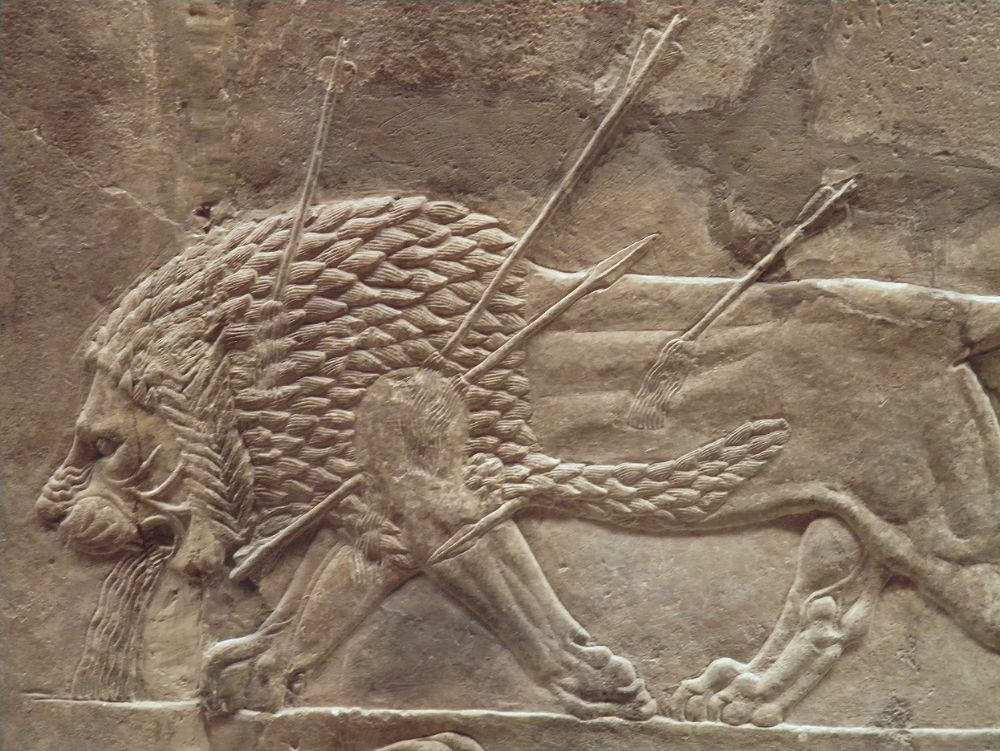 Detail leeuwenjacht Ashurbanipal - cc