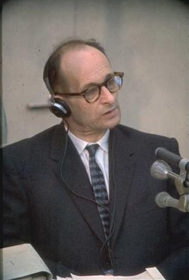 Eichmann tijdens het proces in Israël, 1961