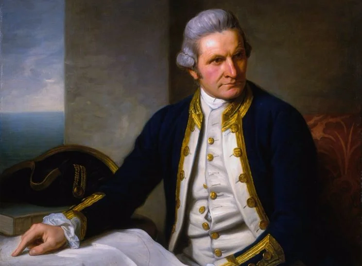 James Cook na zijn terugkeer van zijn tweede expeditie in de Stille Zuidzee (Nathaniel Dance, ca. 1775)