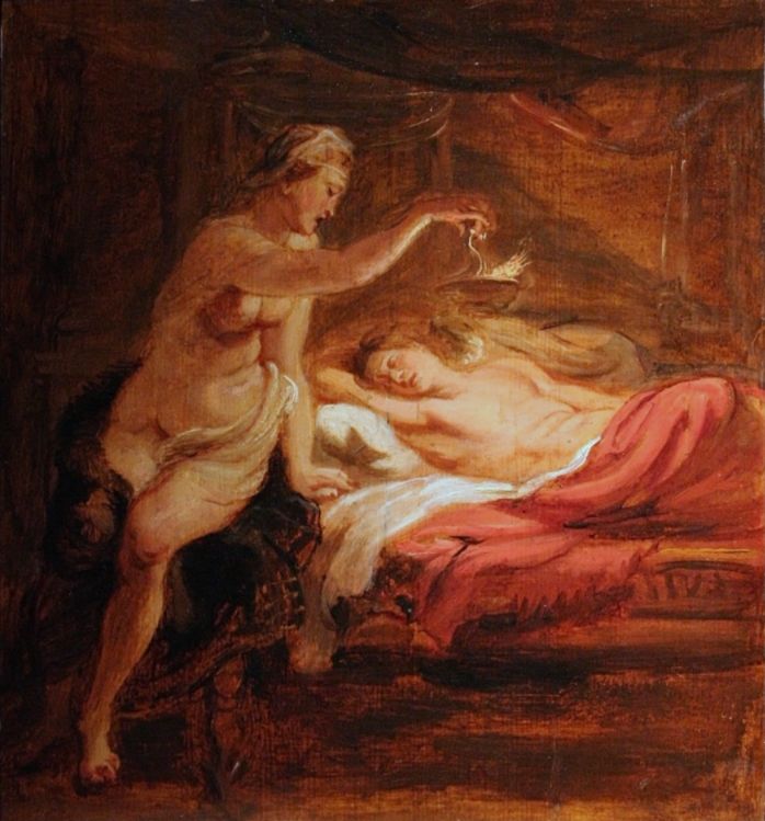 Psyche en de slapende Eros, Peter Paul Rubens