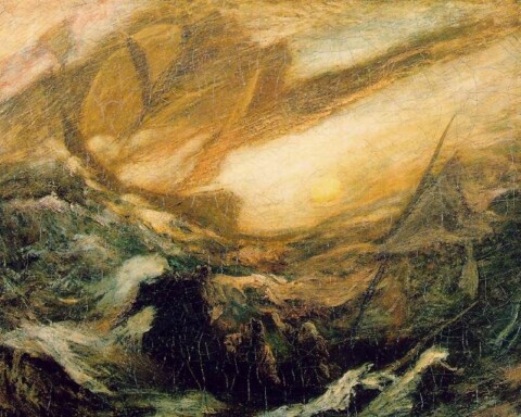 Schilderij van de Vliegende Hollander - Albert Pinkham Ryder