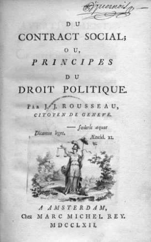 Voorpagina van "Du Contrat Social" uit 1762, gedrukt in Amsterdam.