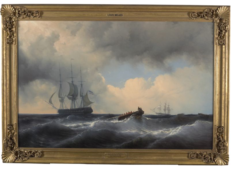 Louis Meijer. Man over boord tijdens een eskaderreis olv Prins Hendrik naar de Middellandse Zee, 1846