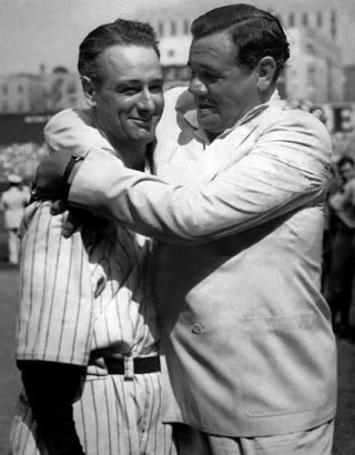Babe Ruth en Lou Gehrig in 1939 - cc