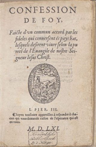 Confession de foy / Guido de Brès, 1561 (KB)