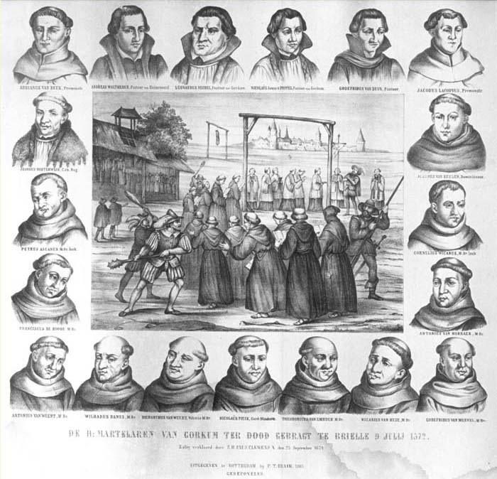 De 19 Martelaren van Gorcum die in Den Briel werden vermoord