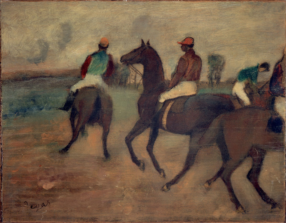 Schilderij met paarden van de hand van Degas, ca. 1888