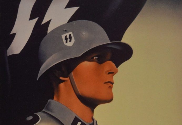 Detail van een poster van de Waffen-SS