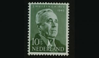 Johan Huizinga op een Nederlandse postzegel (Geheugen van Nederland)