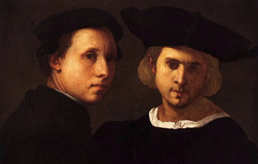 Portret van twee vrienden - Pontormo, c. 1522