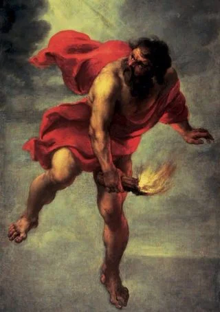 Prometheus steelt het vuur - Jan Cossiers in Museo del Prado