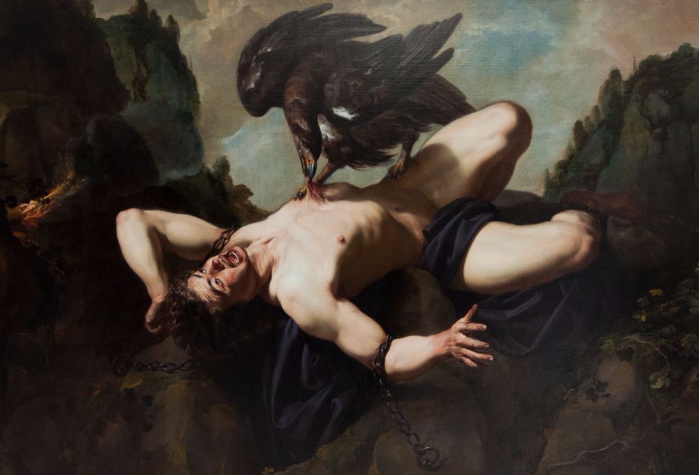 De straf van Prometheus van Theodoor Rombouts in het Koninklijke Musea voor Schone Kunsten van België