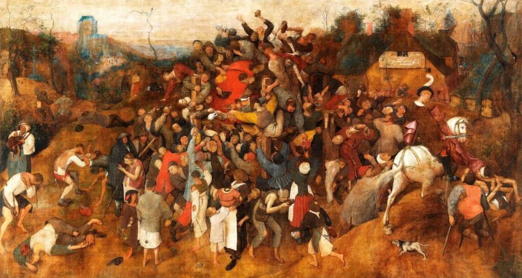 Bruegels weergave van het sint-maartensfeest (ca. 1566)