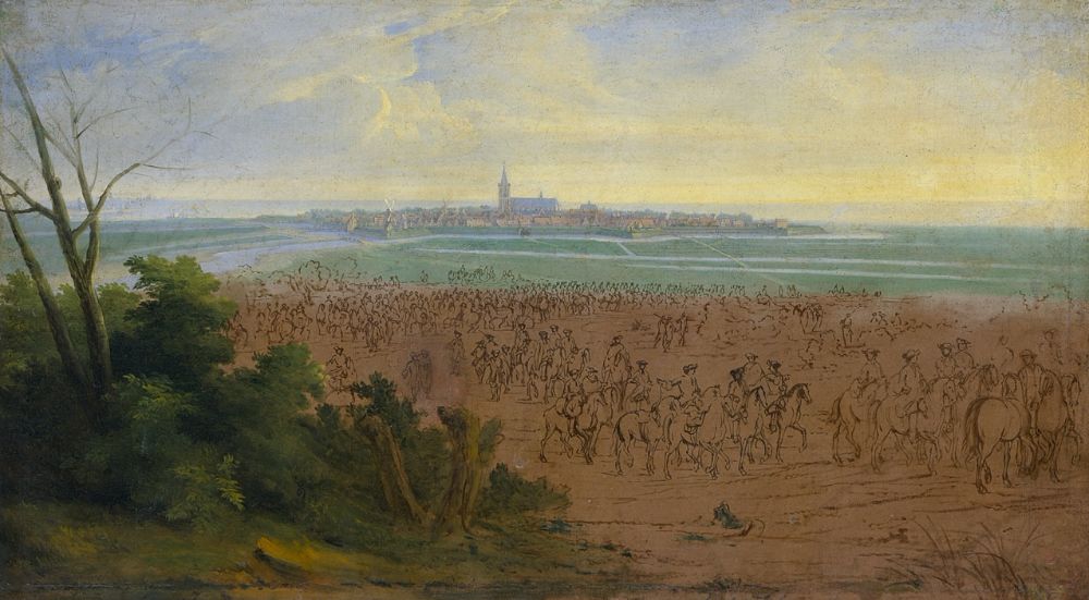 Het Franse leger voor Naarden op 20 juli 1672 door Adam Frans van der Meulen