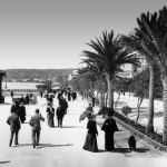 Promenade des Anglais. Rechts het Casino in Nice