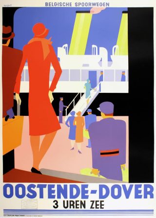 Affiche Oostende-Dover, Leo Marfurt, 1928