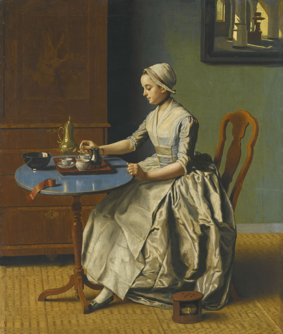 Jean-Etienne Liotard (1702-1789) 'Hollands meisje aan het ontbijt', ca 1756-57