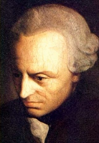 Portret van Immanuel Kant op middelbare leeftijd