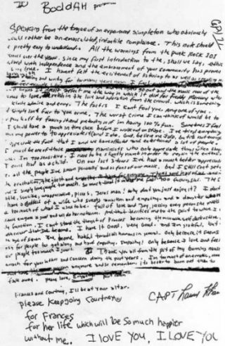 Zelfmoordbrief  van Kurt Cobain - cc